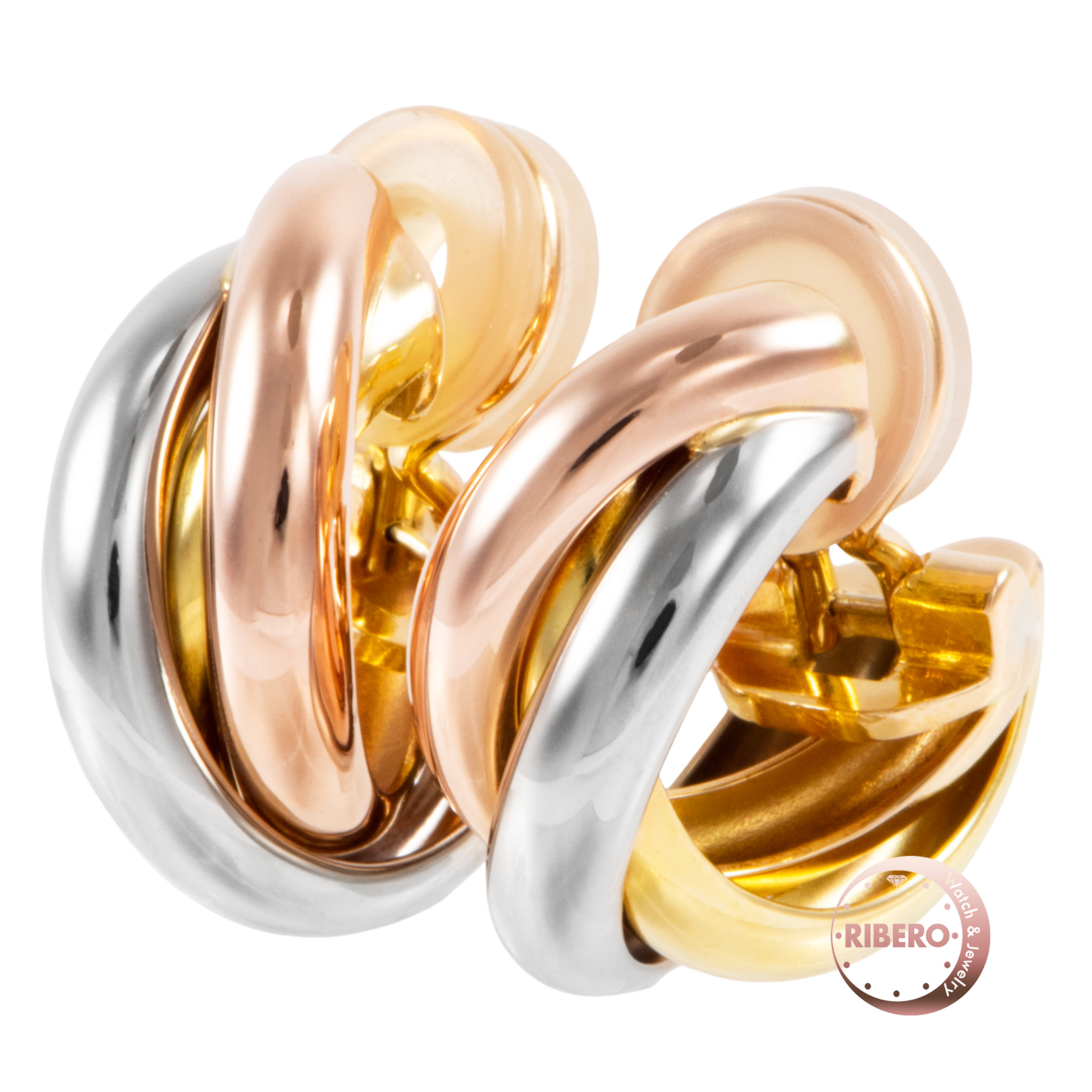 カルティエ トリニティ ピアス ピアス スリーカラーゴールド