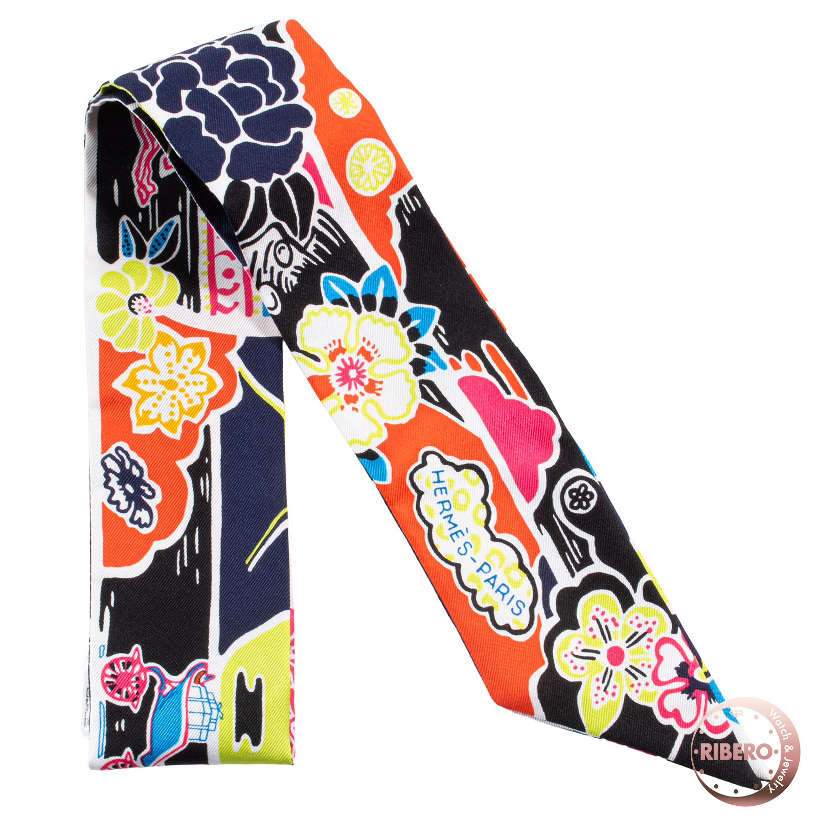 エルメス ツイリー BINGATA 紅型 063530S 08 ツイリー スカーフ