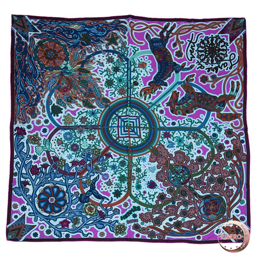 エルメス L'Arbre du Vent(風の大樹) 002882S 12 スカーフ