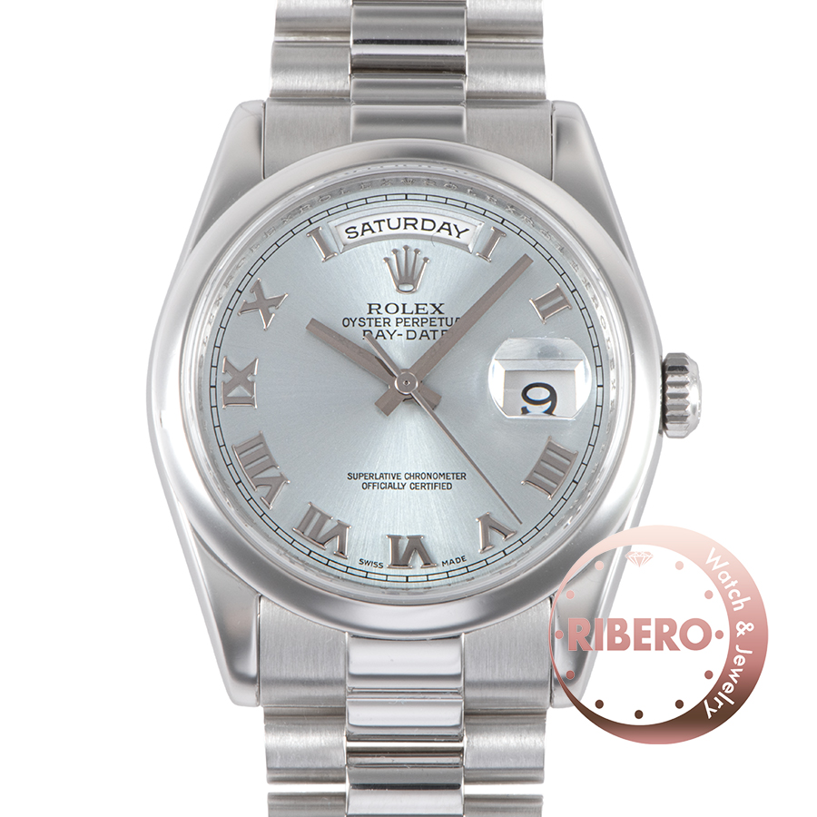ロレックス デイデイト 118206 Z番 アイスブルーローマン