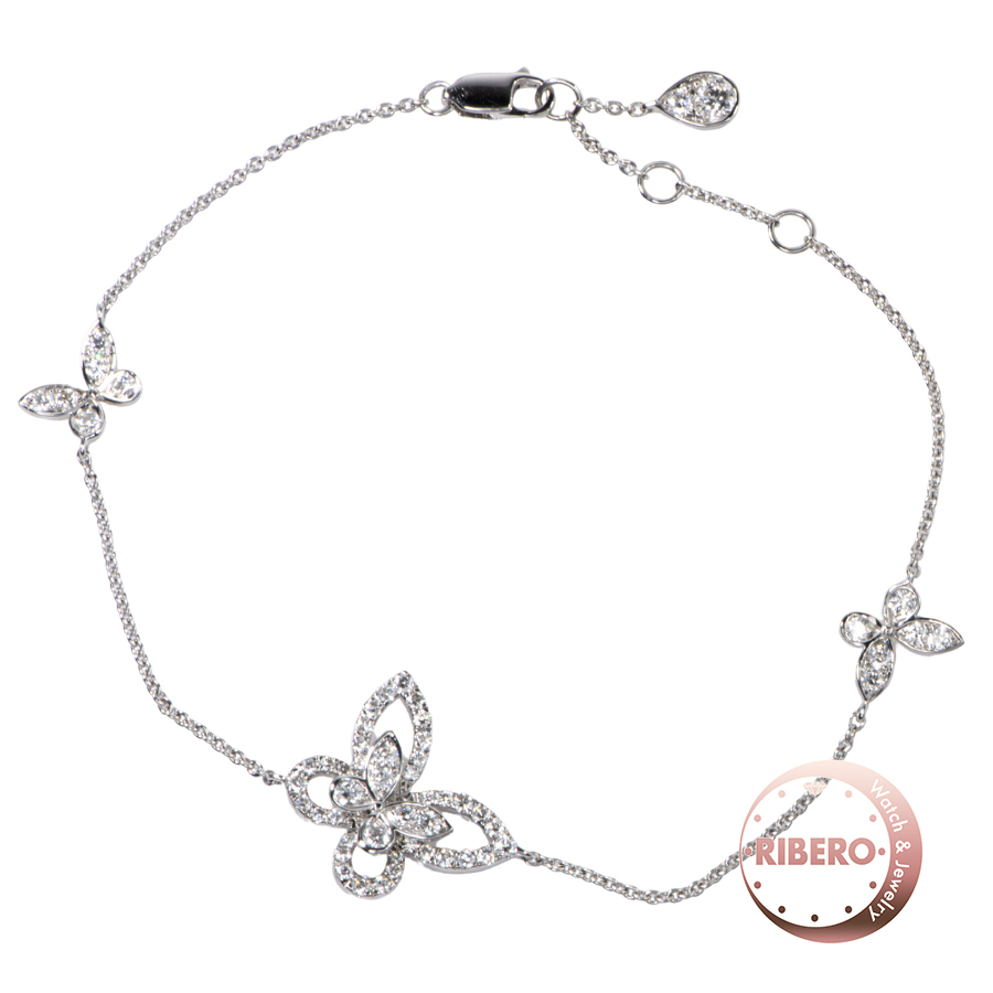 グラフ バタフライ シルエット ダイヤモンド ミニ ブレスレット RGB466 ブレスレット