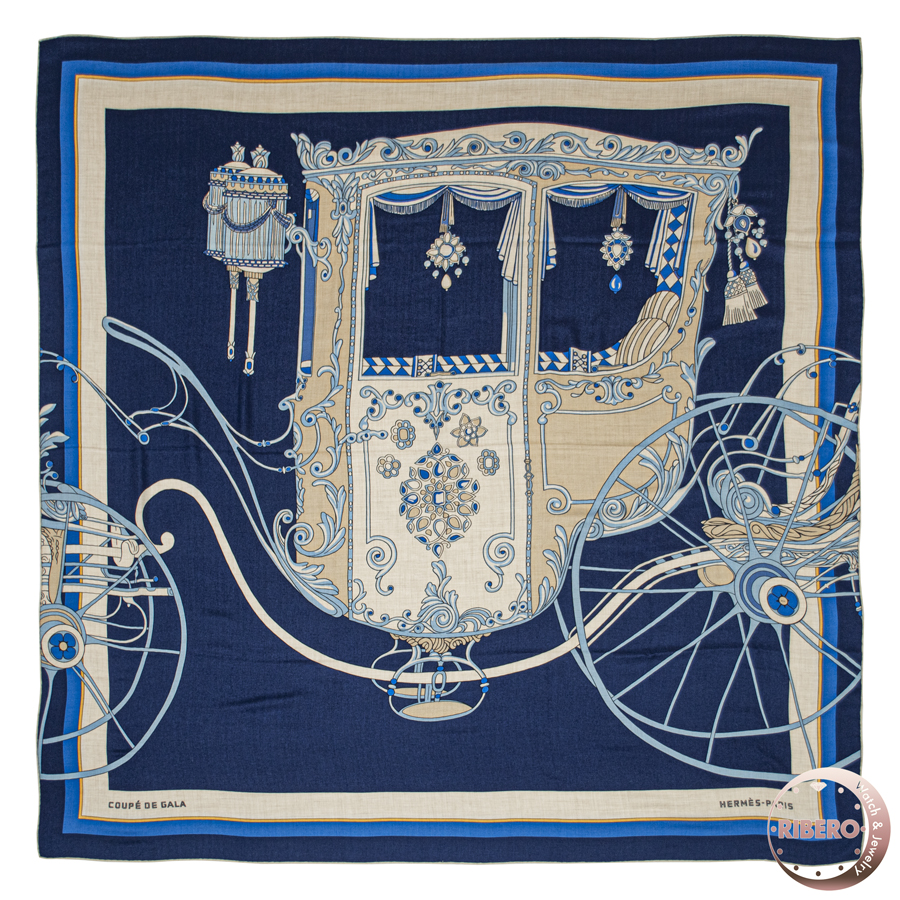 エルメス カレジェアン Coupe de Gala クーペ ドゥ ガラ 243869S 17 スカーフ ショール ストール カレ140 カシシル　